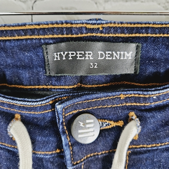 HYPER DENIM | stretch denim zip & tie waist skinny jeans - Picture 6 of 8